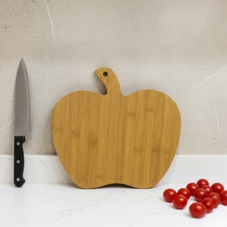 لوح تقطيع خشب بامبو على شكل تفاحة